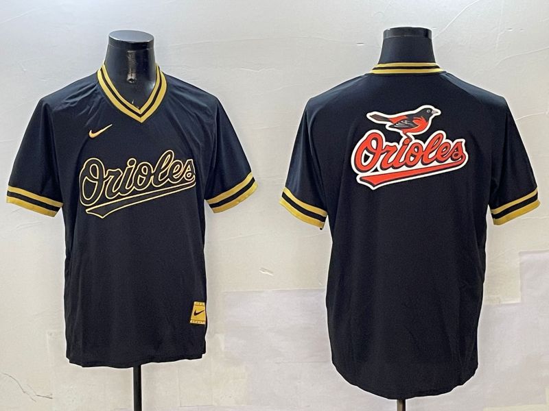 Men Baltimore Orioles Blank Black Gold Game 2025 Nike MLB Jersey style 4->cincinnati reds->MLB Jersey